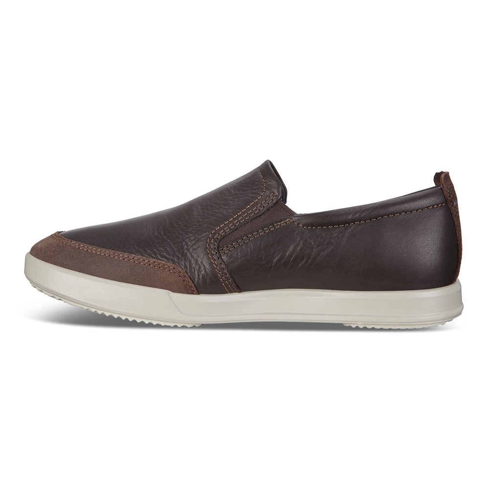 ECCO Mens Slip On Brown - Collin 2.0 Sneakers - WQG-739416